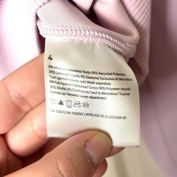 Lululemon Ribbed Softstreme Perfectly Oversized Cropped Crew *Meadowsweet Pink - Picture 8 of 8